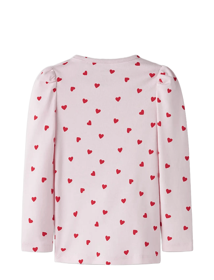 name it - NMFBHEART XSL LS TOP - pikkade varrukatega t-särgid - cradle pink - 2