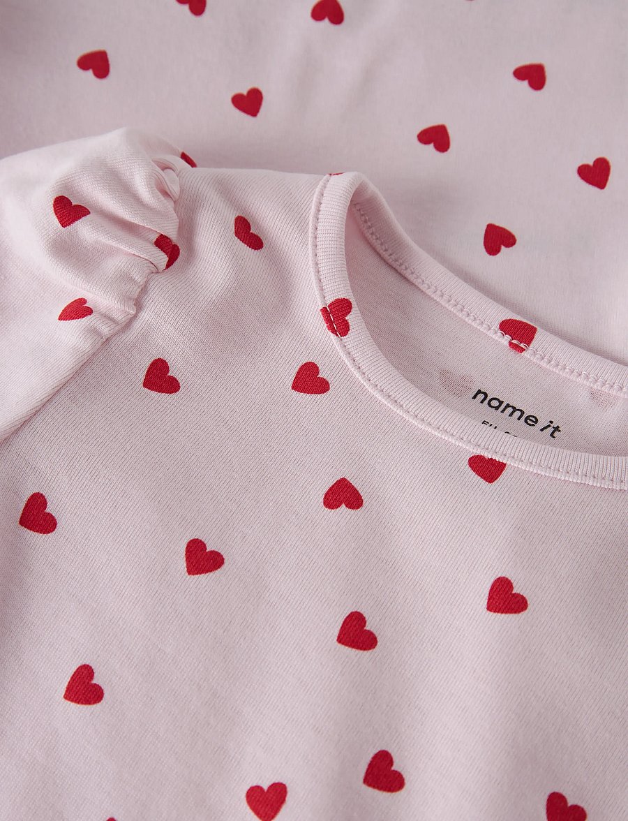 name it - NMFBHEART XSL LS TOP - pikkade varrukatega t-särgid - cradle pink - 3