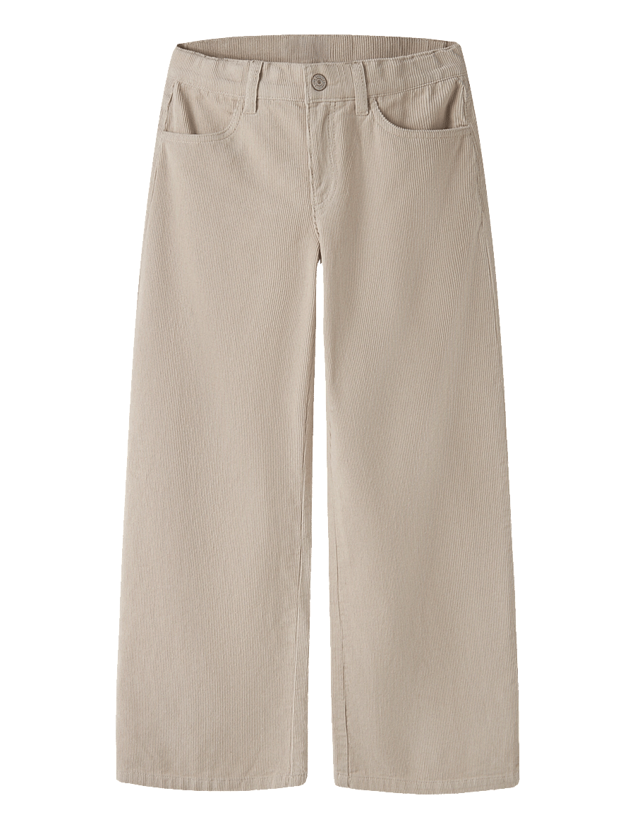 name it - NKFROSE X-WIDE CORD PANTS 2009-CY - bukser - oatmeal - 0