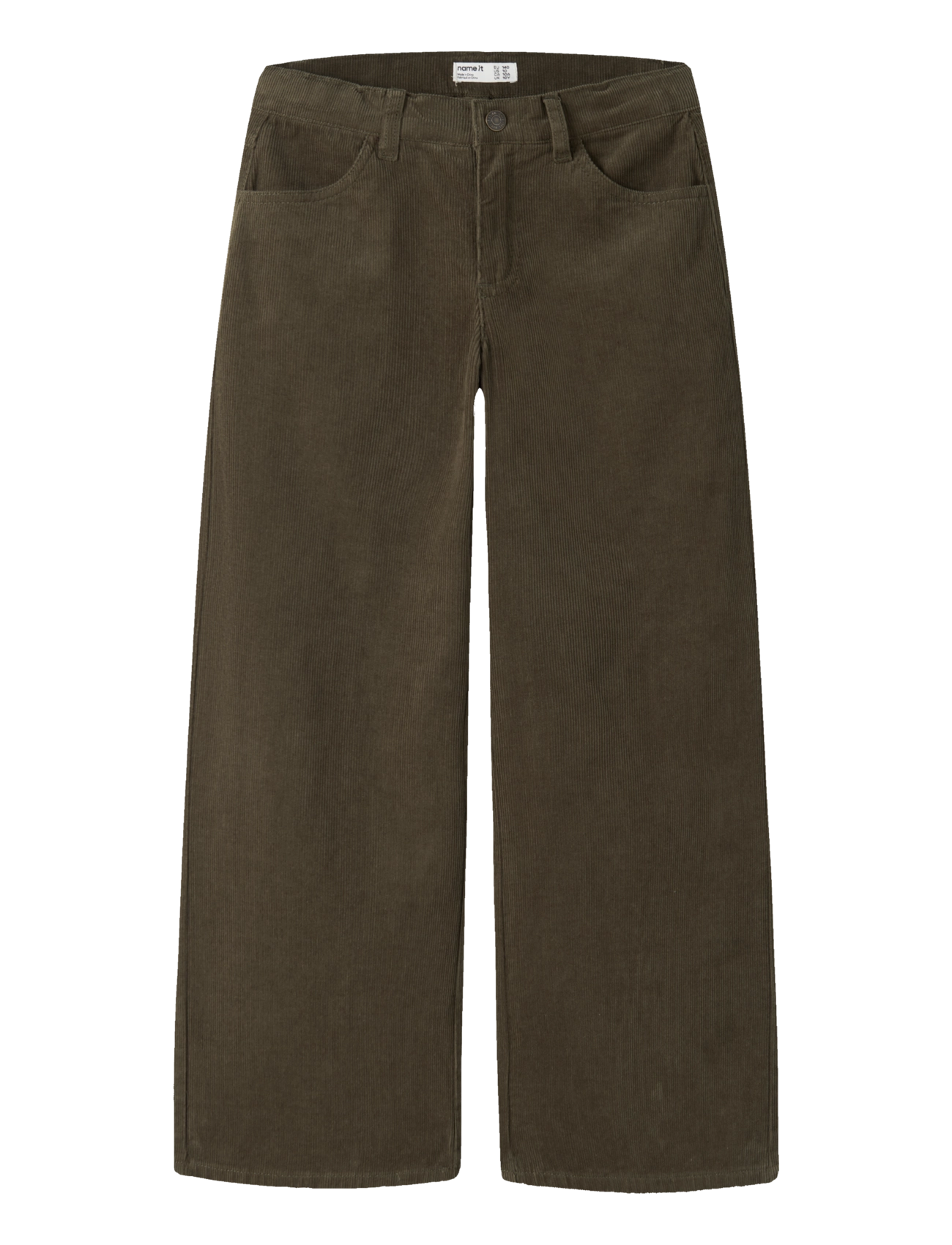 name it NKFROSE X-WIDE CORD PANTS 2009-CY - Neuheiten - OLIVE NIGHT / khaki/green