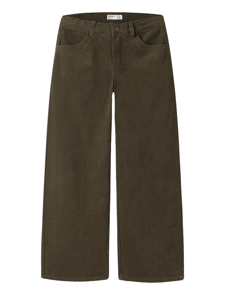 name it - NKFROSE X-WIDE CORD PANTS 2009-CY - olive night - 0