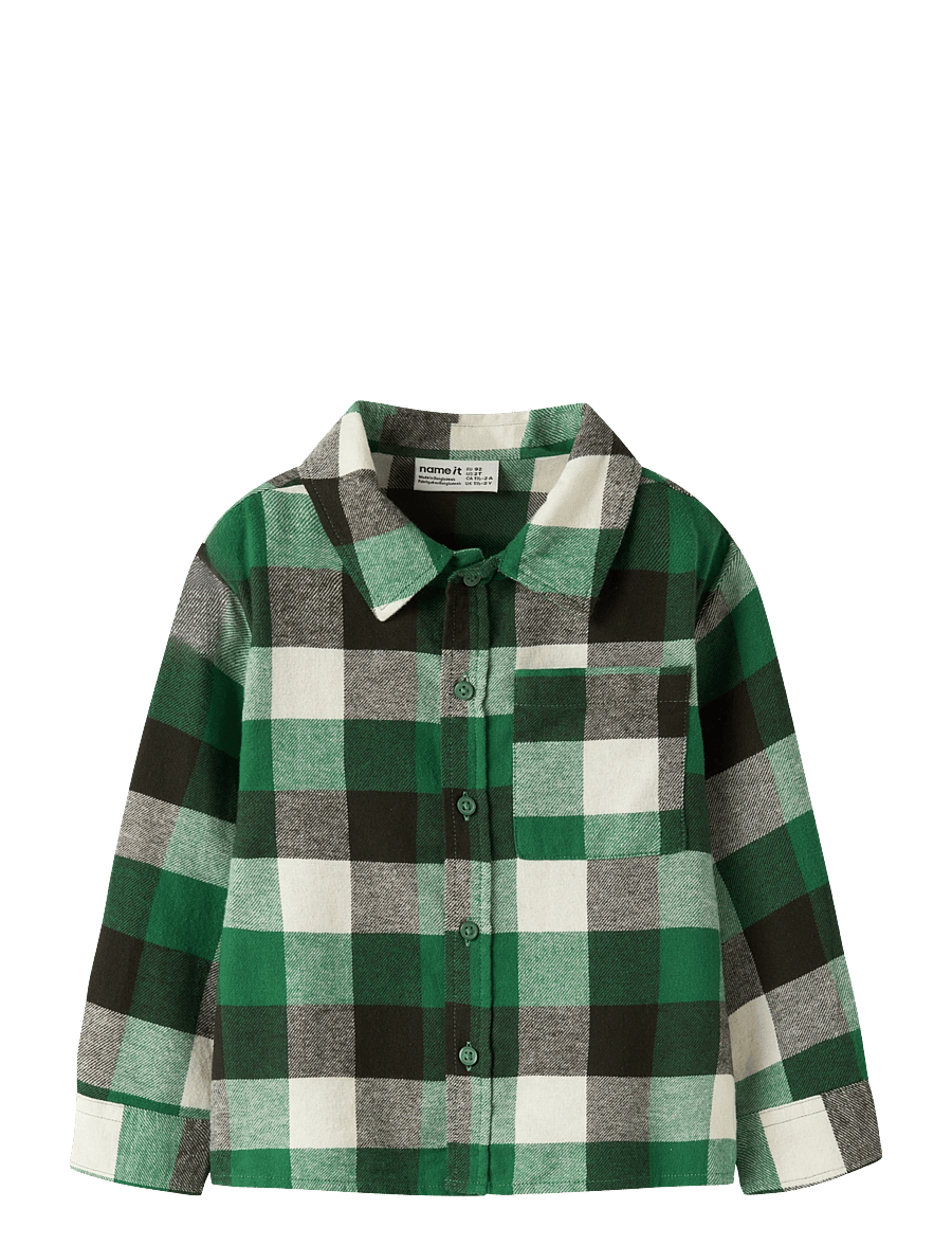 name it - NMMLEVIN LS OVERSHIRT - langärmlige hemden - verdant green - 0
