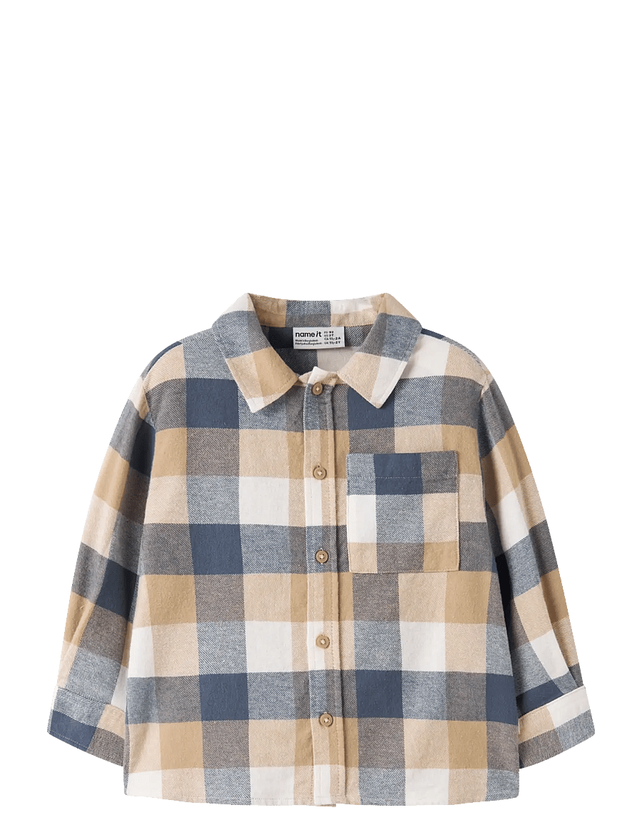 name it - NMMLEVIN LS OVERSHIRT - langärmlige hemden - vintage indigo - 0