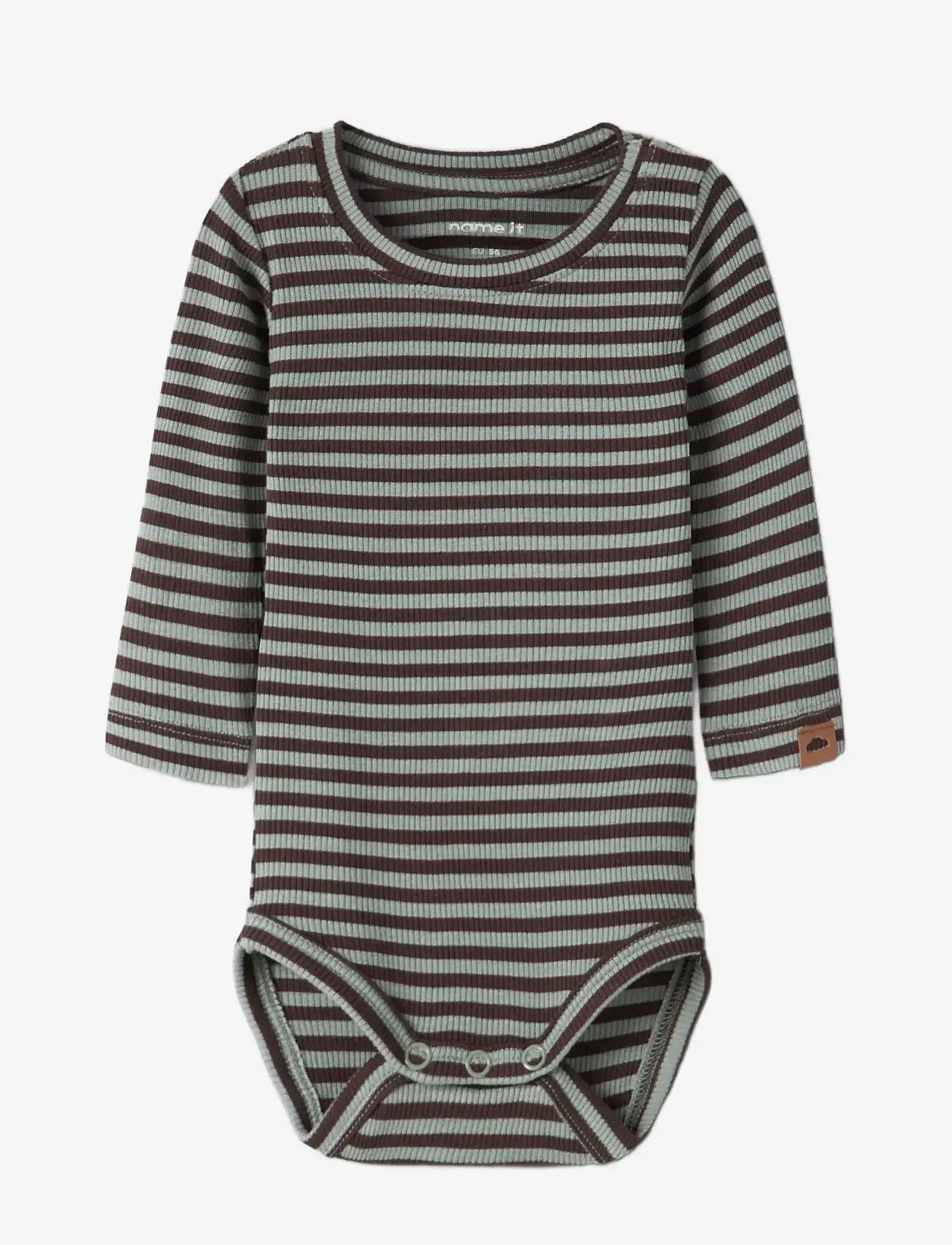 name it - NBMKARDIO LS BODY - langærmede heldragter - green milieu - 2