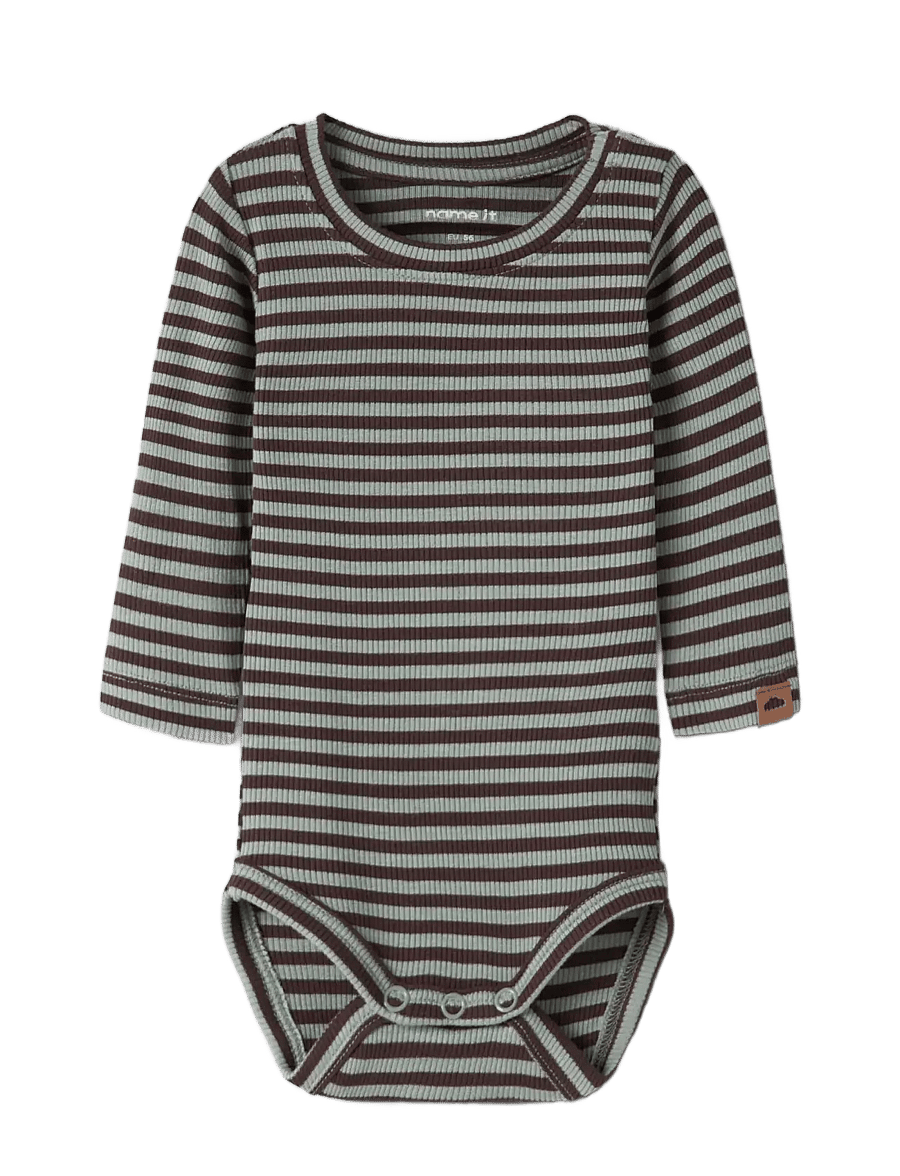 name it - NBMKARDIO LS BODY - ar garām piedurknēm - green milieu - 2