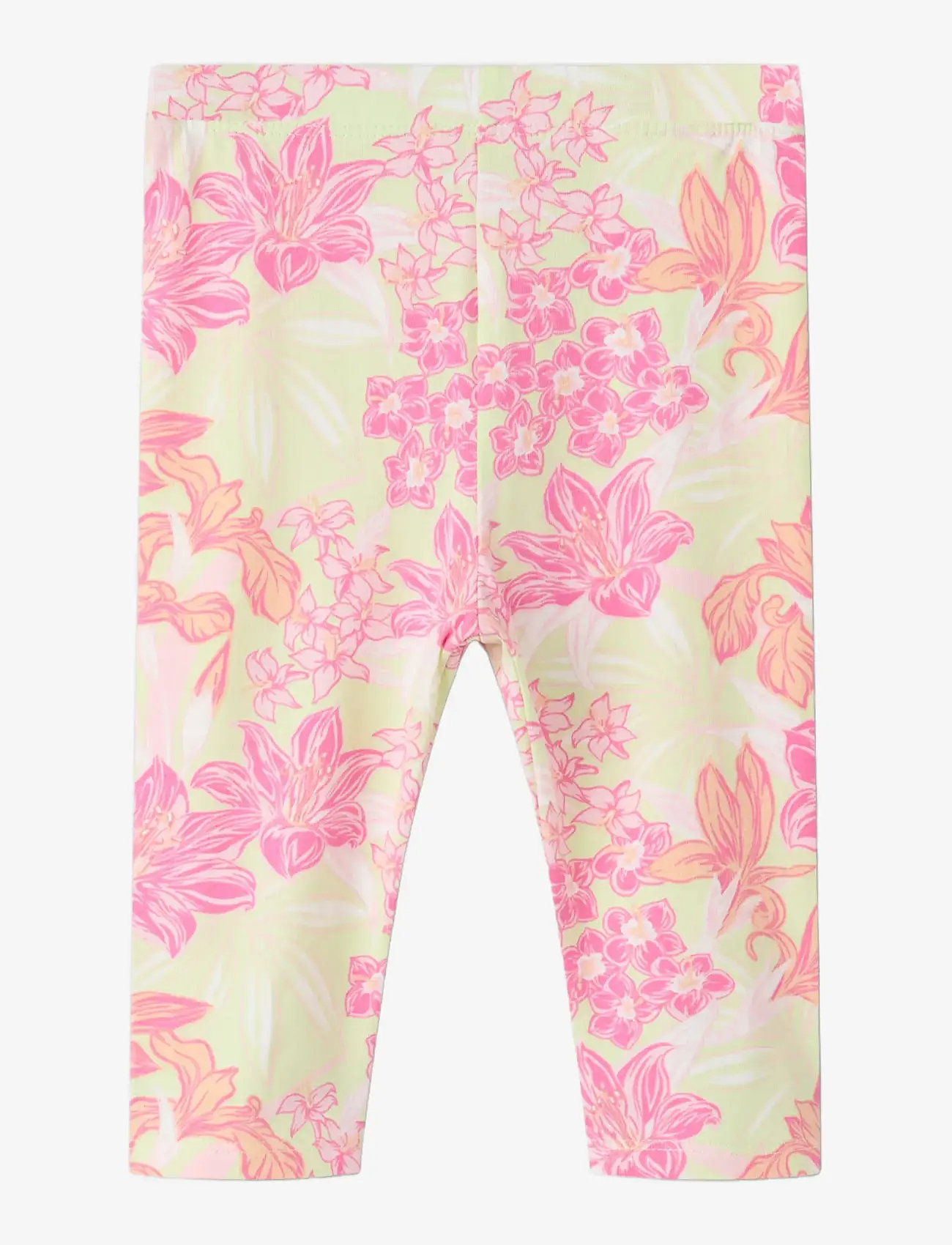 name it - NMFFENNAZ CAPRI LEGGING - retuusid - lime cream - 1