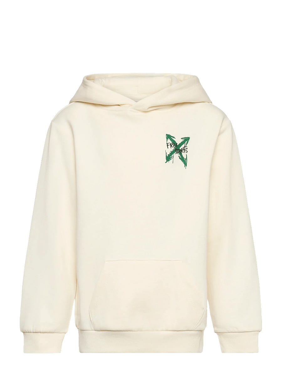 name it - NKMKEMUEL LS SWE WH BRU BOX PS NOOS - kapuzenpullover - antique white - 1