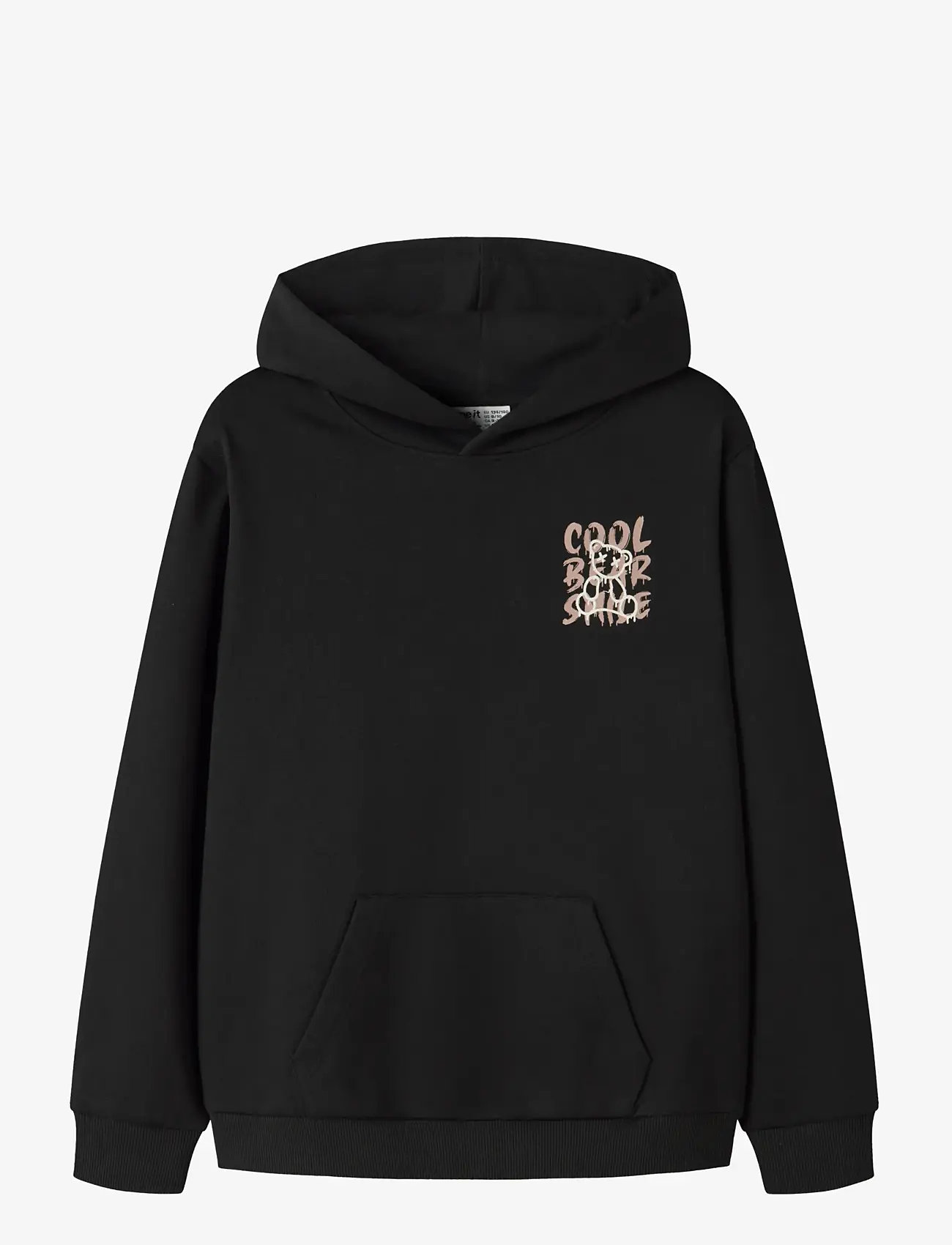 name it - NKMKEMUEL LS SWE WH BRU BOX PS NOOS - hættetrøjer - black - 0