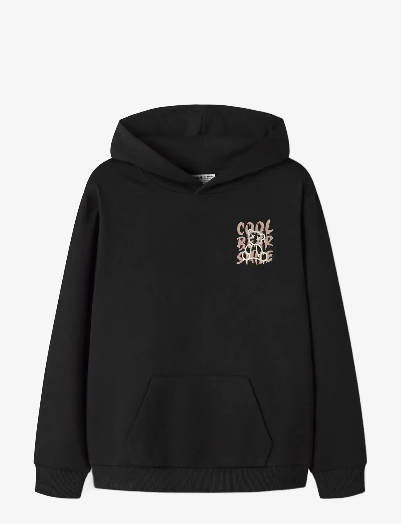 name it - NKMKEMUEL LS SWE WH BRU BOX PS NOOS - hættetrøjer - black - 2