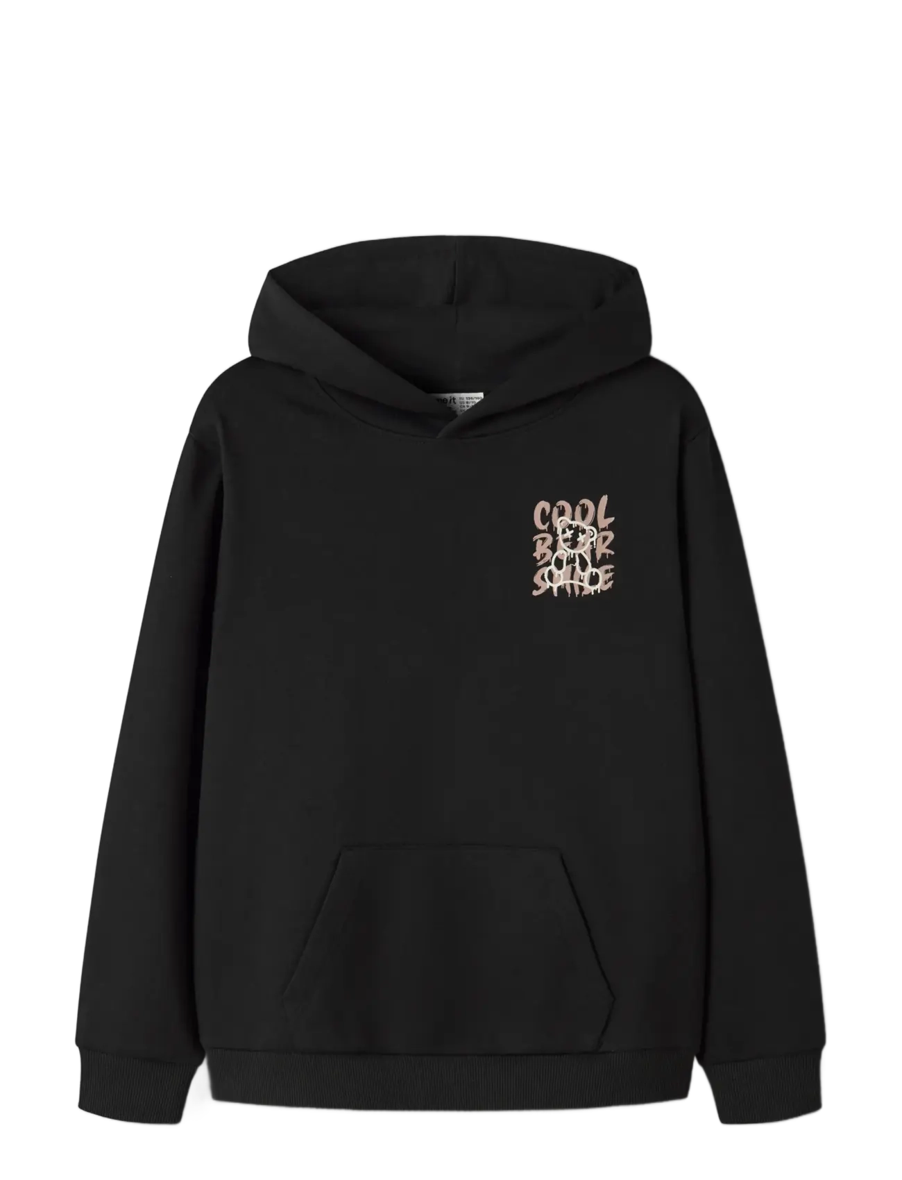 name it - NKMKEMUEL LS SWE WH BRU BOX PS NOOS - hoodies - black - 2