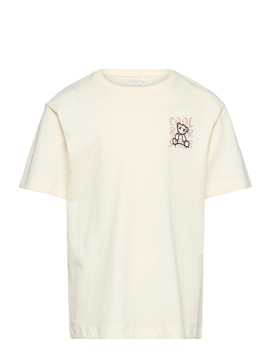 name it - NKMKEMUEL SS RLX TOP BOX PS NOOS - kortärmade t-shirts - antique white - 1