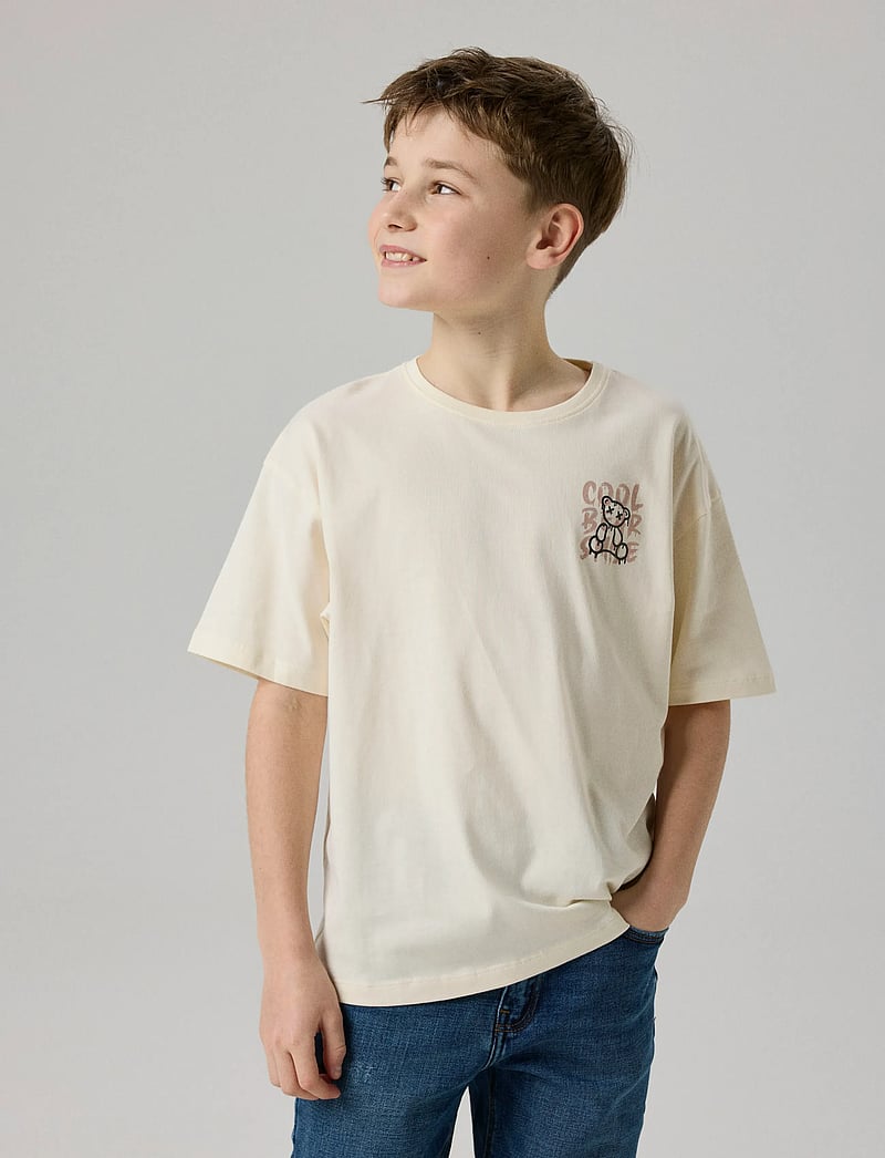 name it - NKMKEMUEL SS RLX TOP BOX PS NOOS - kurzärmelige - antique white - 3