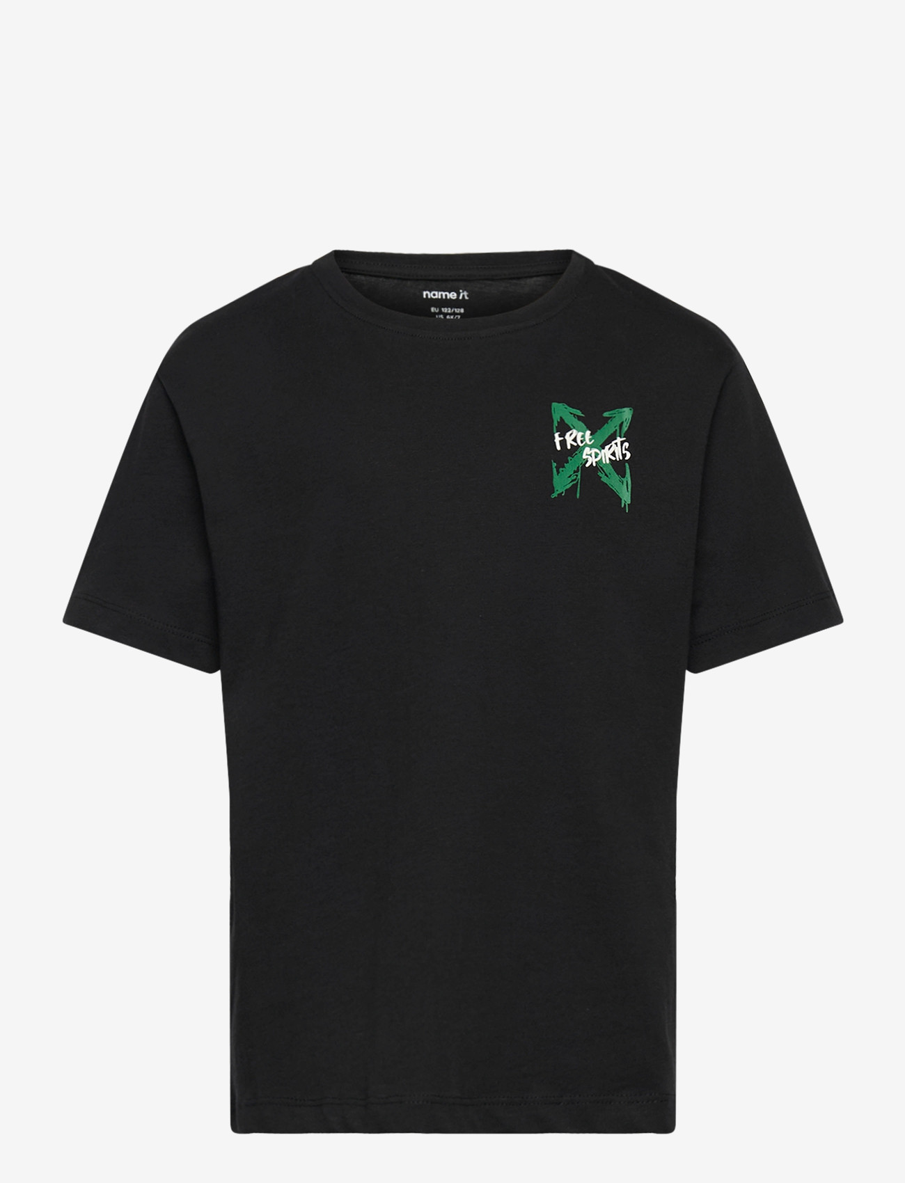 name it - NKMKEMUEL SS RLX TOP BOX PS NOOS - kortærmede t-shirts - black - 0