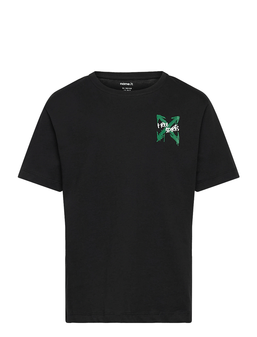name it - NKMKEMUEL SS RLX TOP BOX PS NOOS - kurzärmelige - black - 0