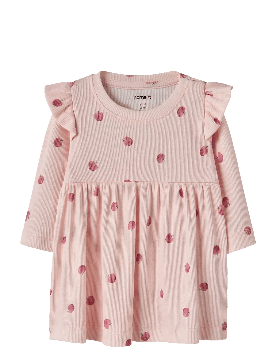 name it - NBFFOAPPLE LS DRESS - babykjoler - cradle pink - 0