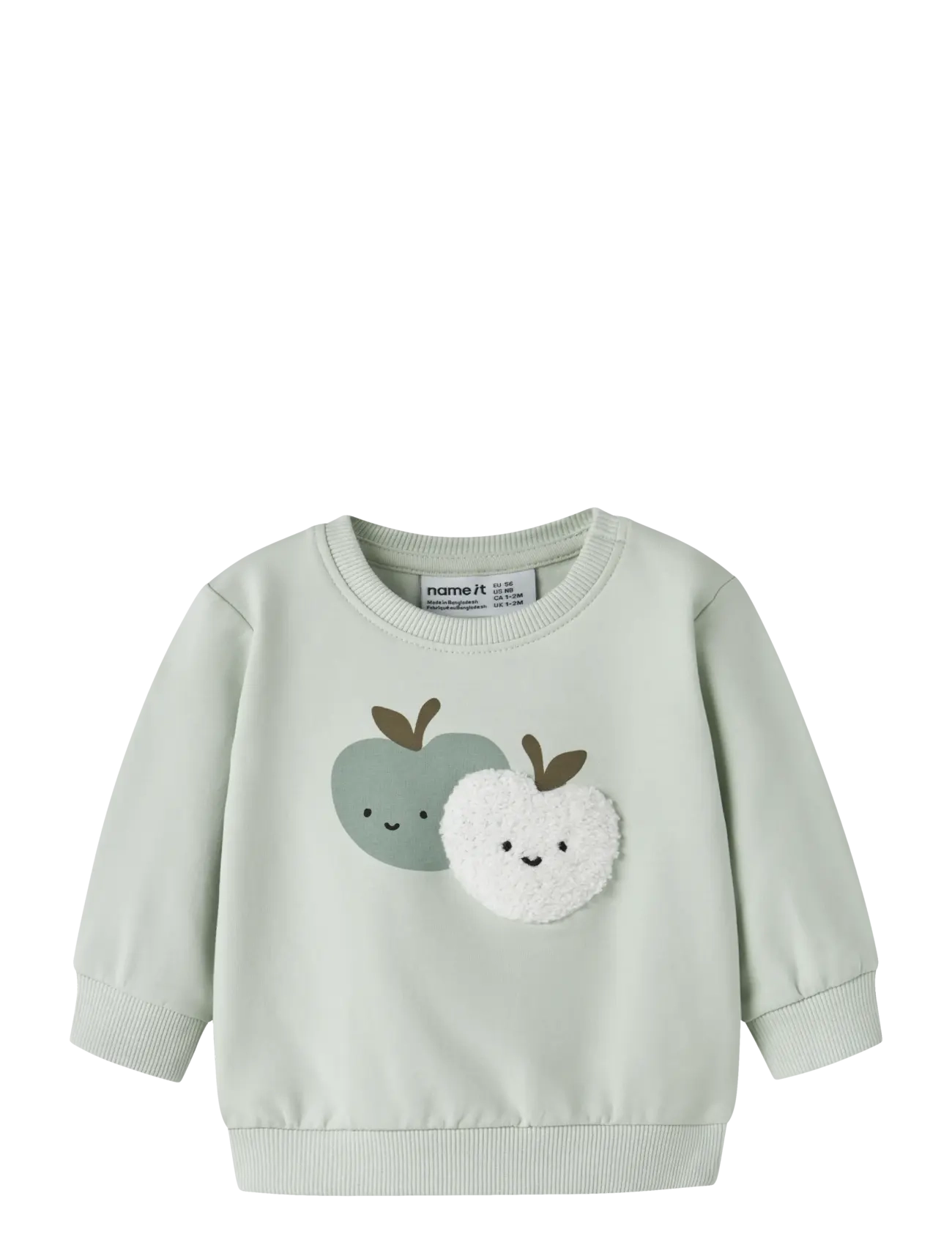 name it NBMFOAPPI LS SWEAT UNB - Overdele - PALE AQUA / green