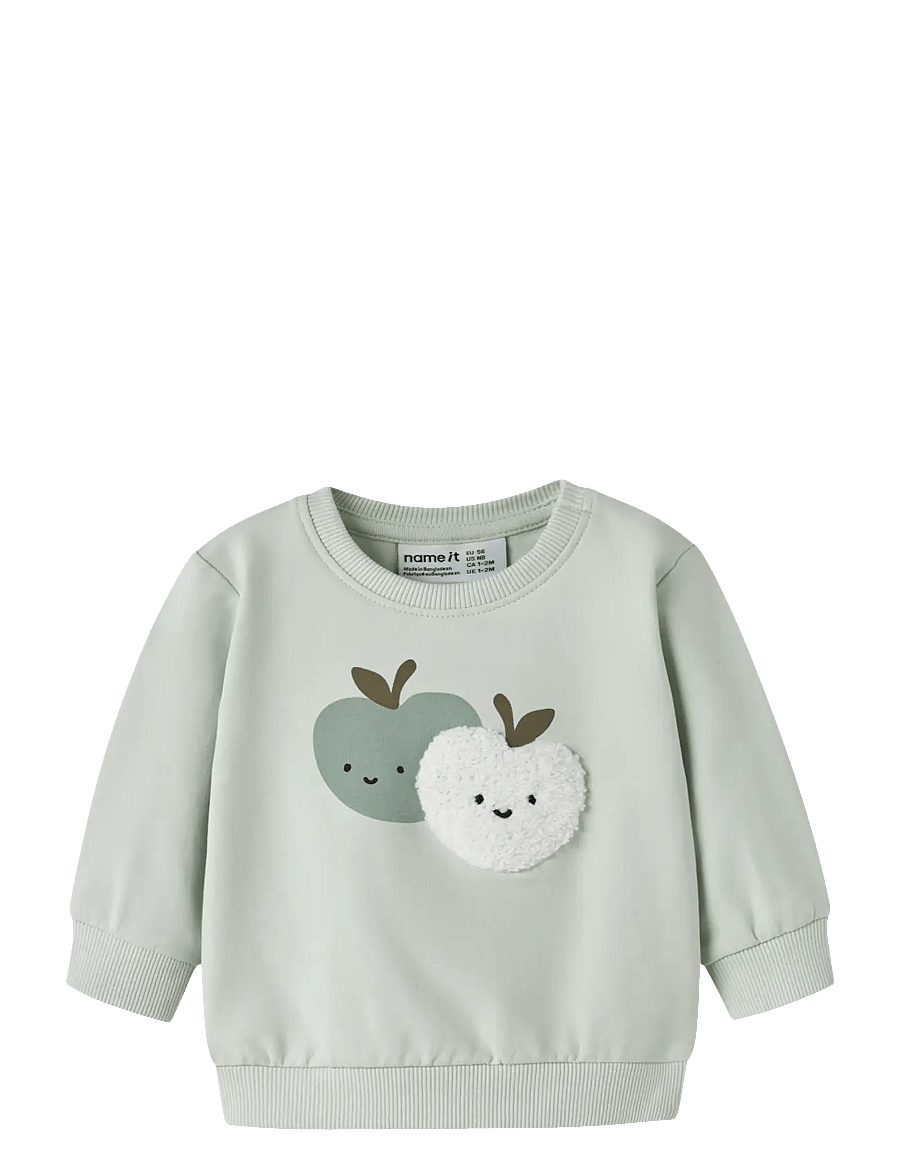 name it - NBMFOAPPI LS SWEAT UNB - sweatshirts - pale aqua - 0