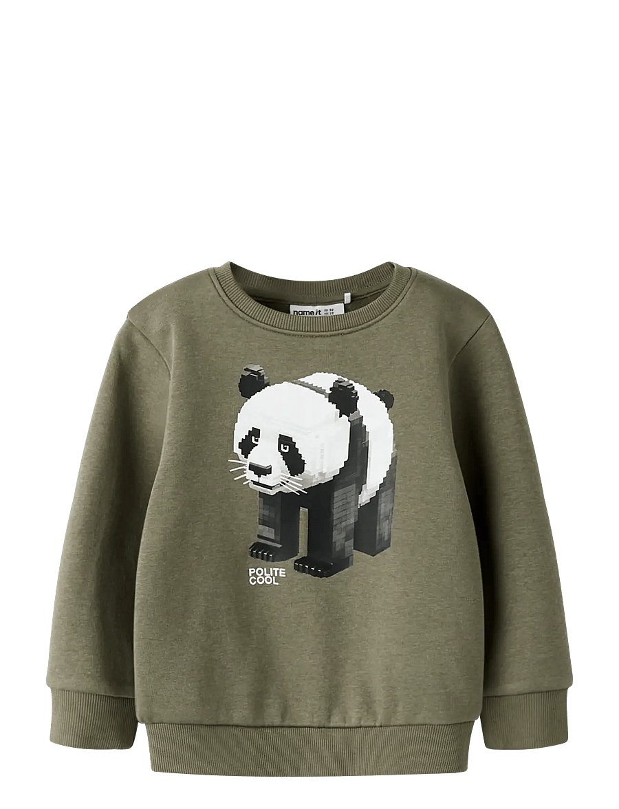 name it - NMMSIGURT LS NREG SWE BRU - sweatshirts - dusty olive - 0