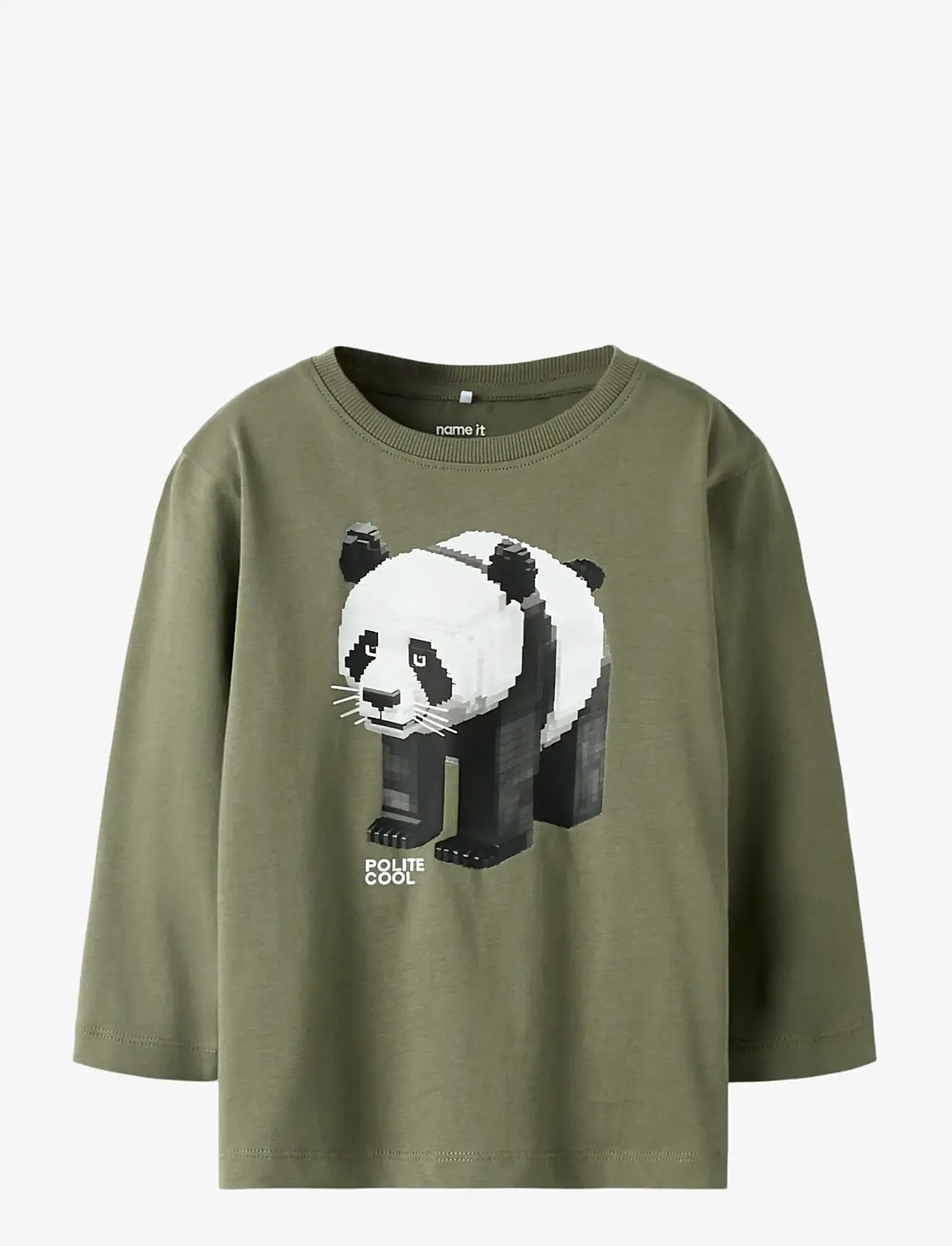 name it - NMMSALAN LS NREG TOP - langærmede t-shirts - dusty olive - 0