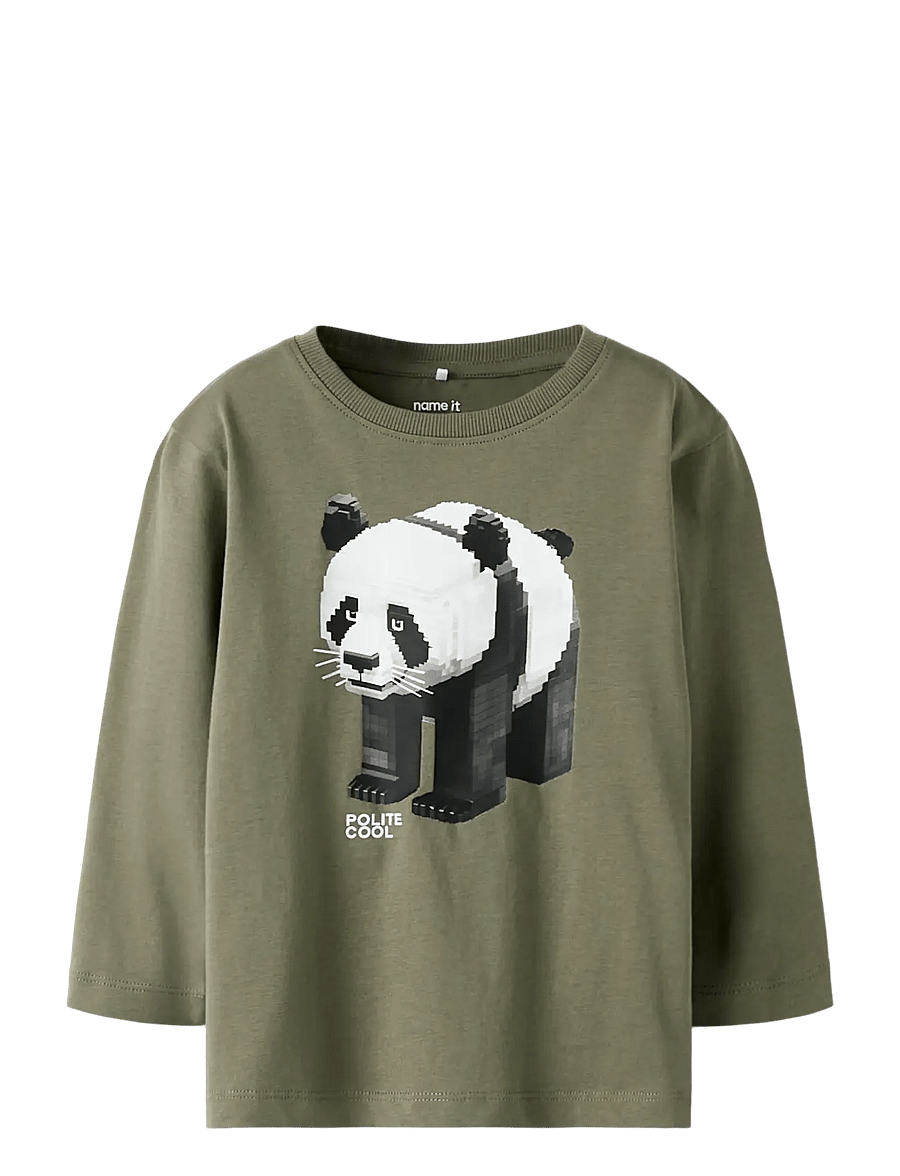 name it - NMMSALAN LS NREG TOP - langærmede t-shirts - dusty olive - 1