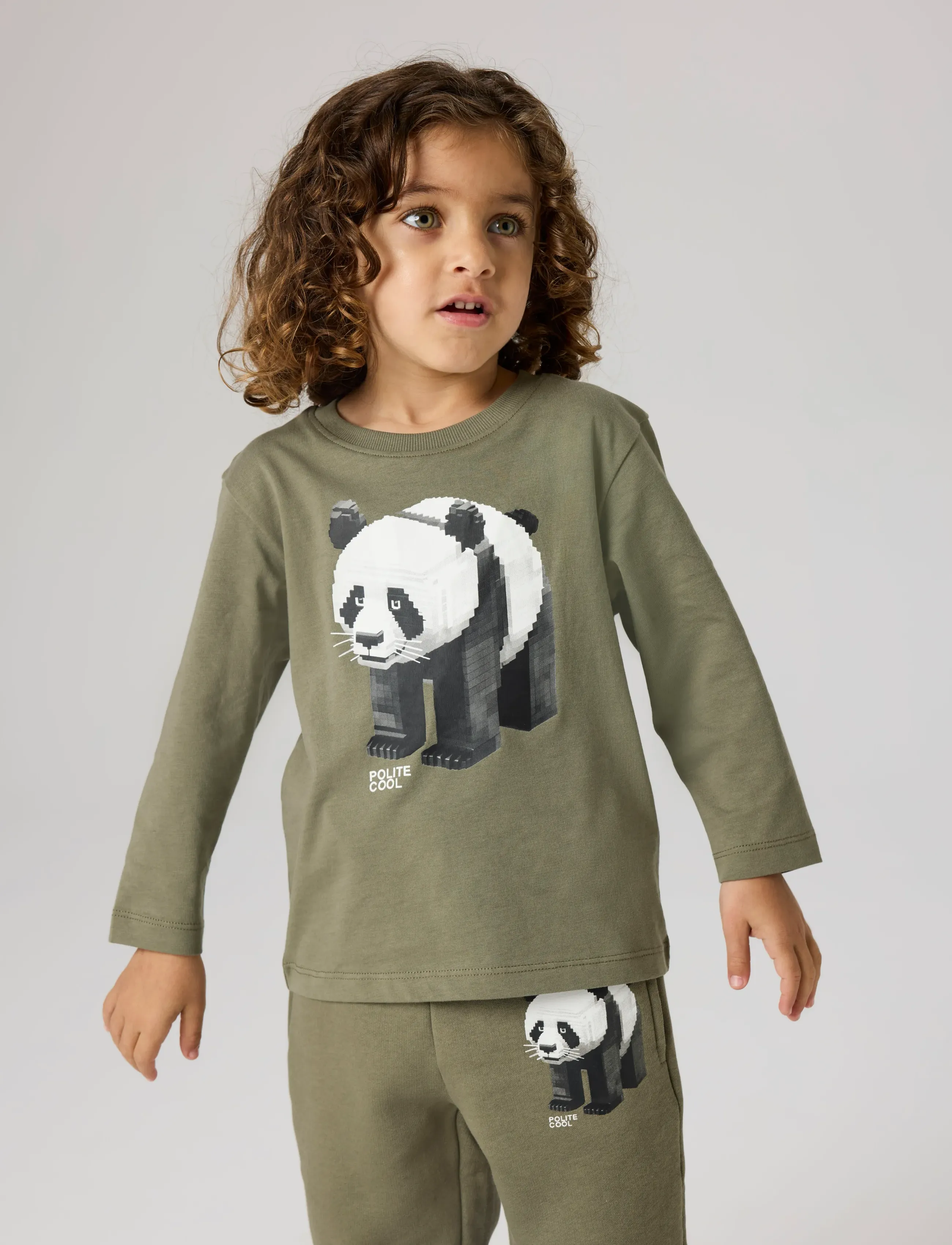 name it - NMMSALAN LS NREG TOP - langærmede - dusty olive - 5