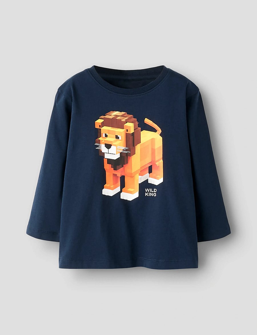 name it - NMMSALAN LS NREG TOP - langærmede t-shirts - navy blazer - 0