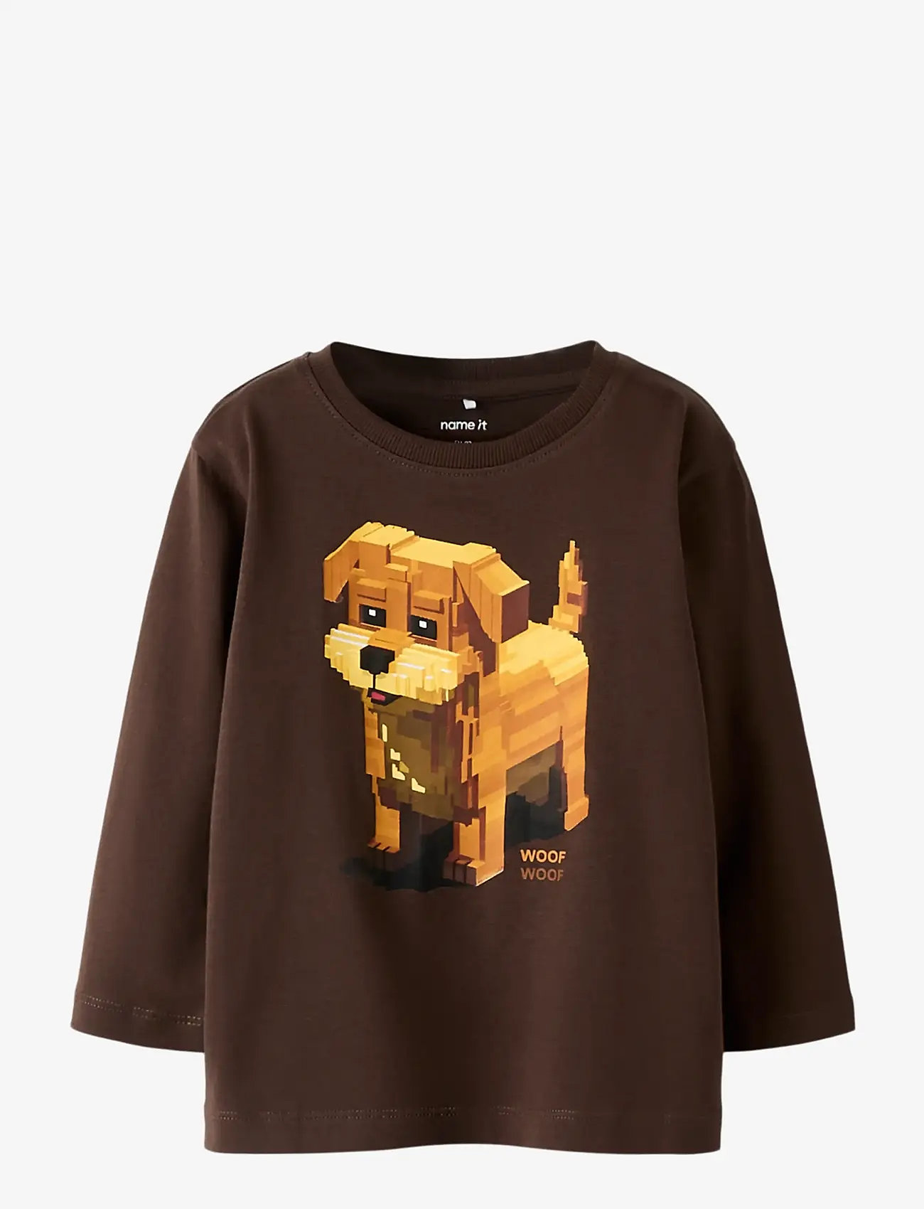 name it - NMMSALAN LS NREG TOP - langärmelig - seal brown - 0