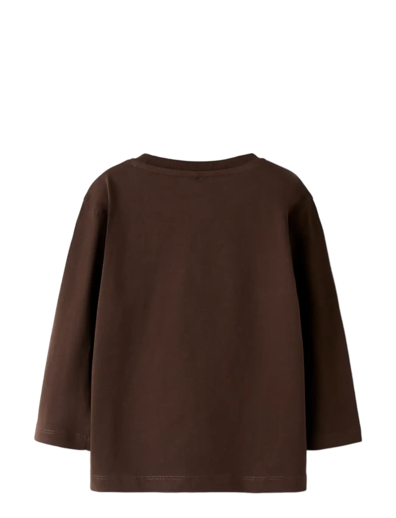name it - NMMSALAN LS NREG TOP - langærmede - seal brown - 1