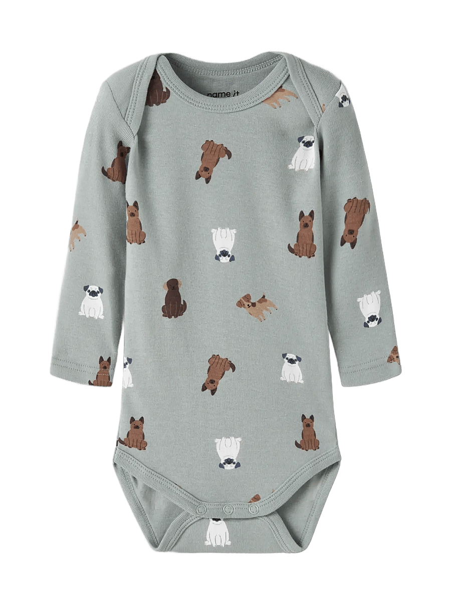 name it - NBMBODY 3P LS DOG NOOS - multipack bodys - green milieu - 2