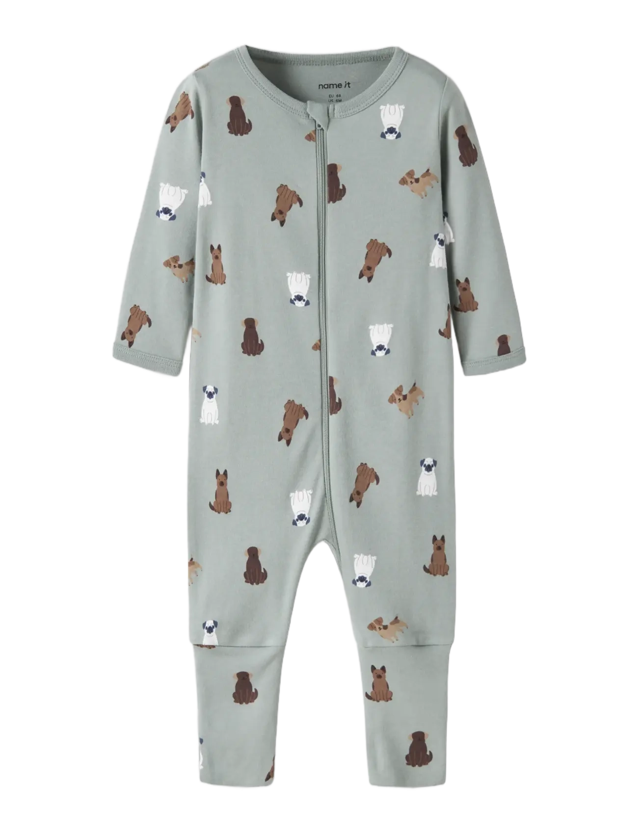 name it - NBMNIGHTSUIT 2P ZIP FF DOG NOOS - green milieu - 2