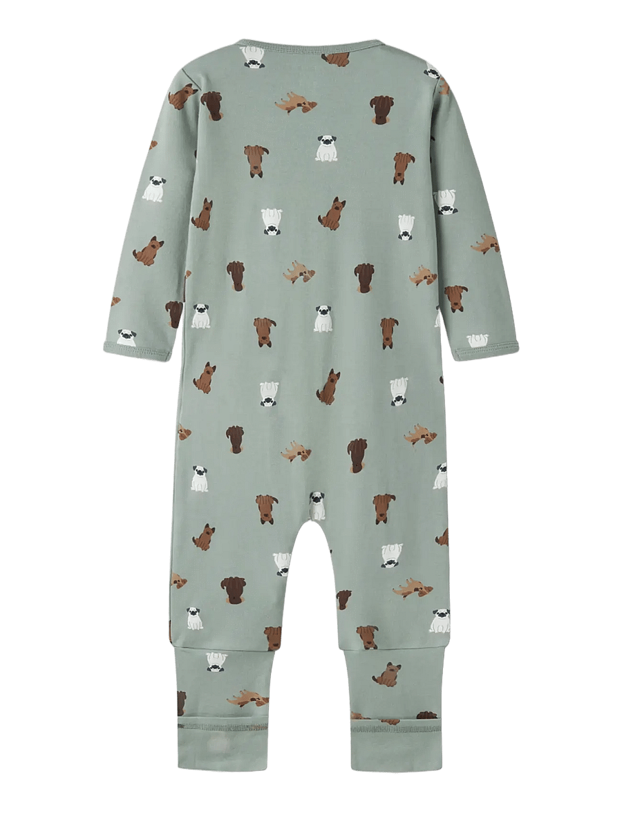 name it - NBMNIGHTSUIT ZIP FF DOG NOOS - green milieu - 1