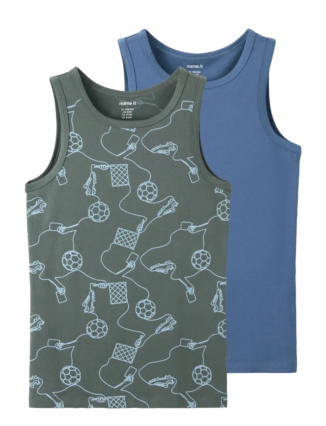 name it Nkmtank Top 2P Kick Off Noos, 86, Khaki green, Undertøj > Toppe, Børn