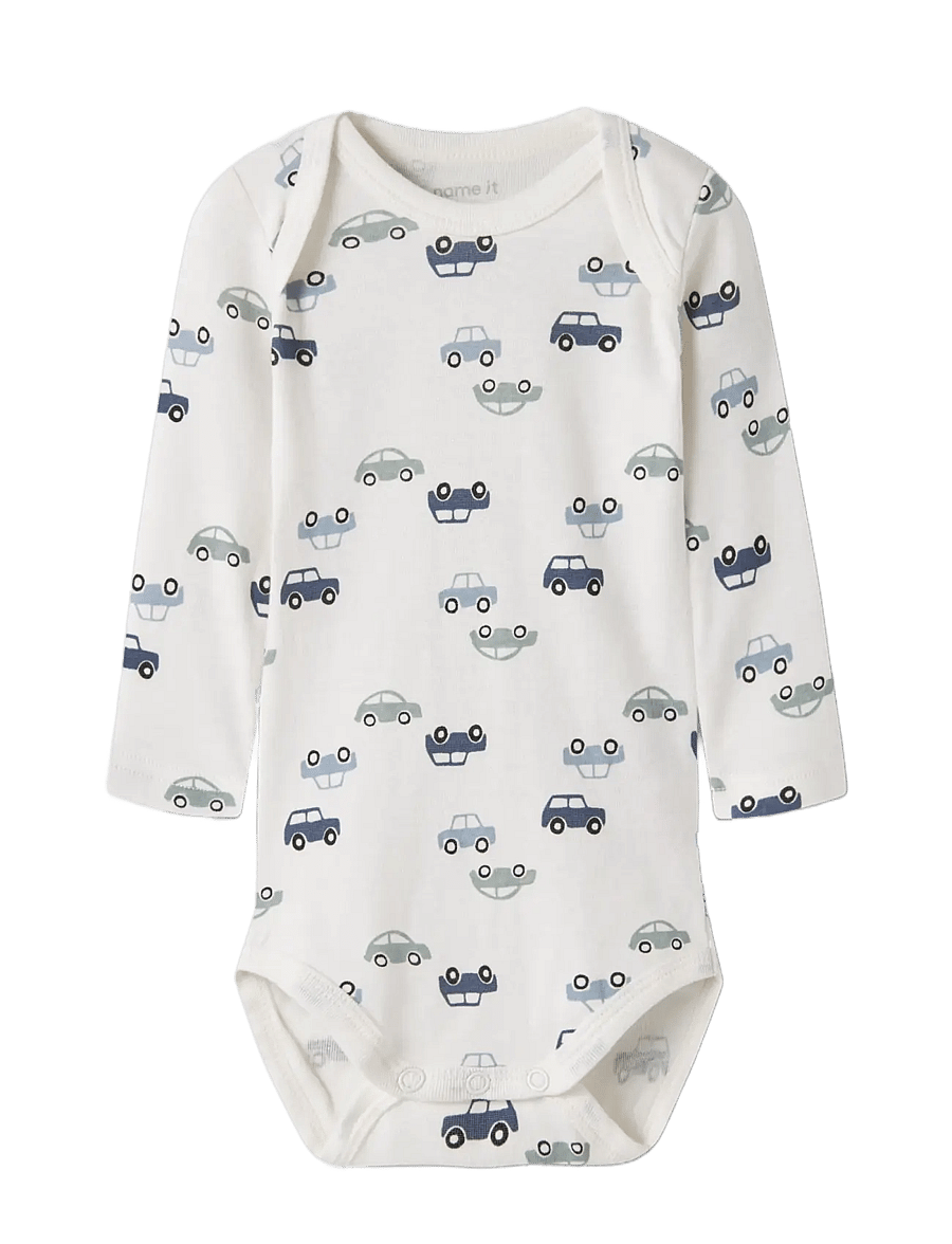 name it - NBMBODY 3P LS CAR NOOS - rompers in multipack - jet stream - 4