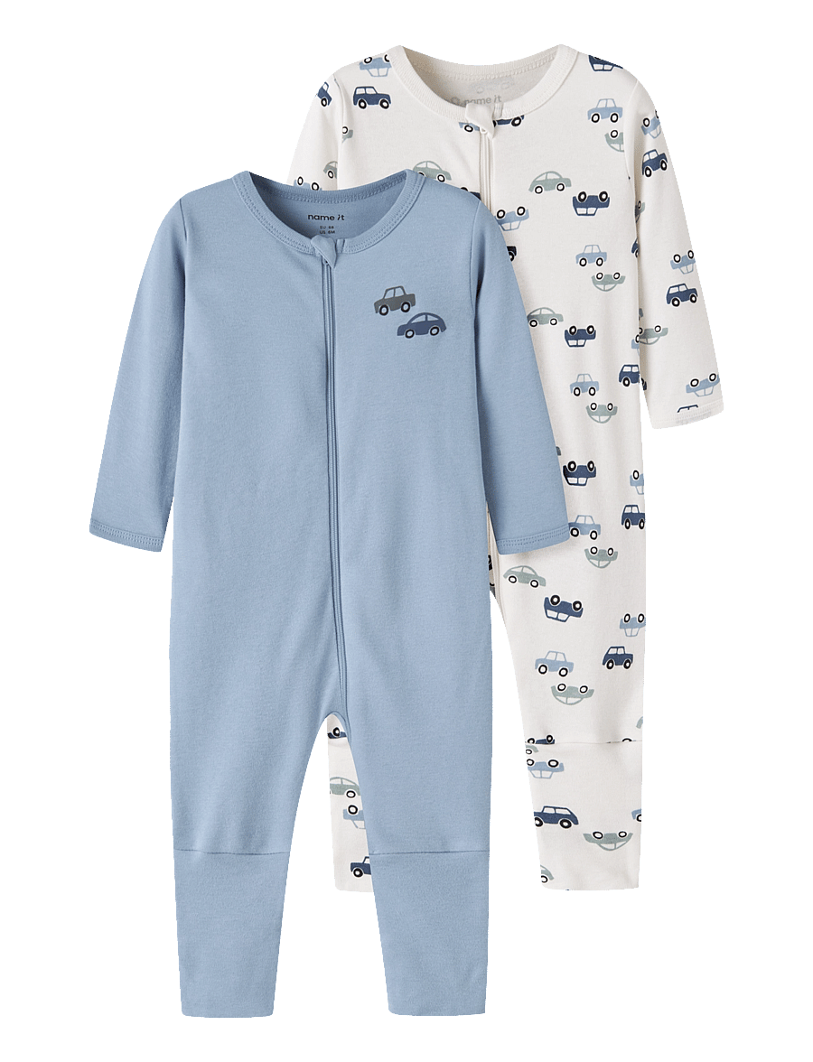 name it - NBMNIGHTSUIT 2P ZIP FF CAR NOOS - jet stream - 0