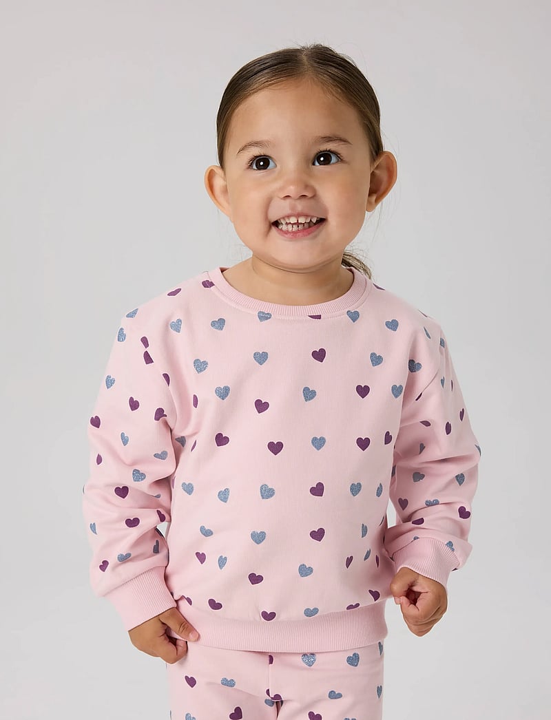 name it - NMFSOLEA LS NREG SWE BRU - sweatshirts - parfait pink - 0