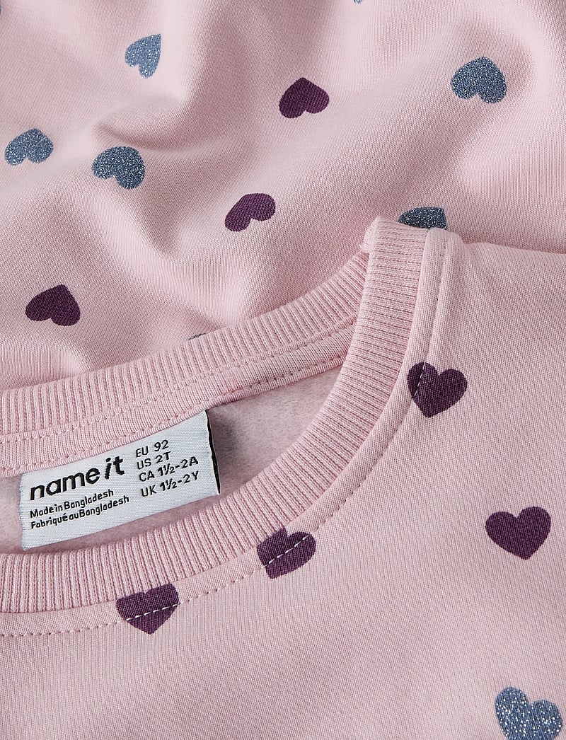 name it - NMFSOLEA LS NREG SWE BRU - sweatshirts - parfait pink - 4