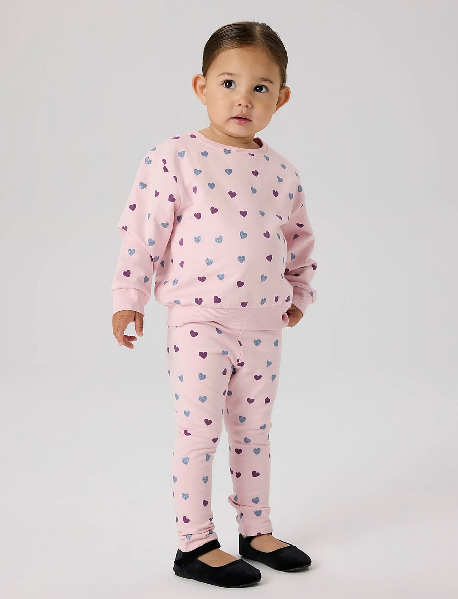 name it - NMFSOLEA LEGGING SWE BRU - leggings - parfait pink - 4
