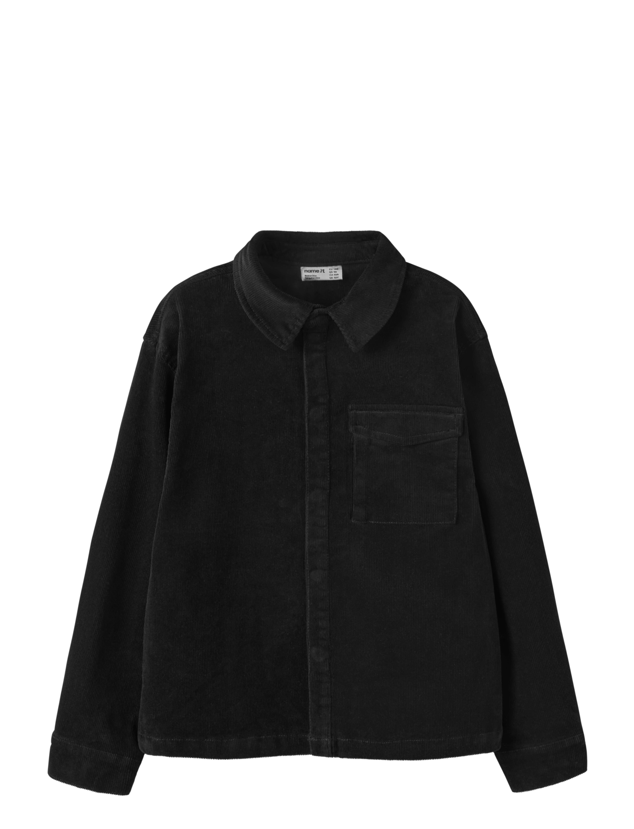 name it NKMAARON OS CORD LS SHIRT 2908-QD - New Arrivals - BLACK / black