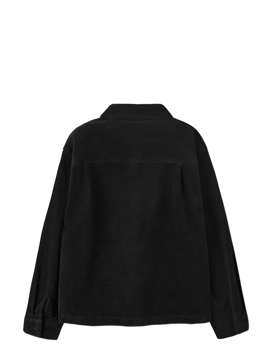 name it - NKMAARON OS CORD LS SHIRT 2908-QD - langärmlige hemden - black - 1