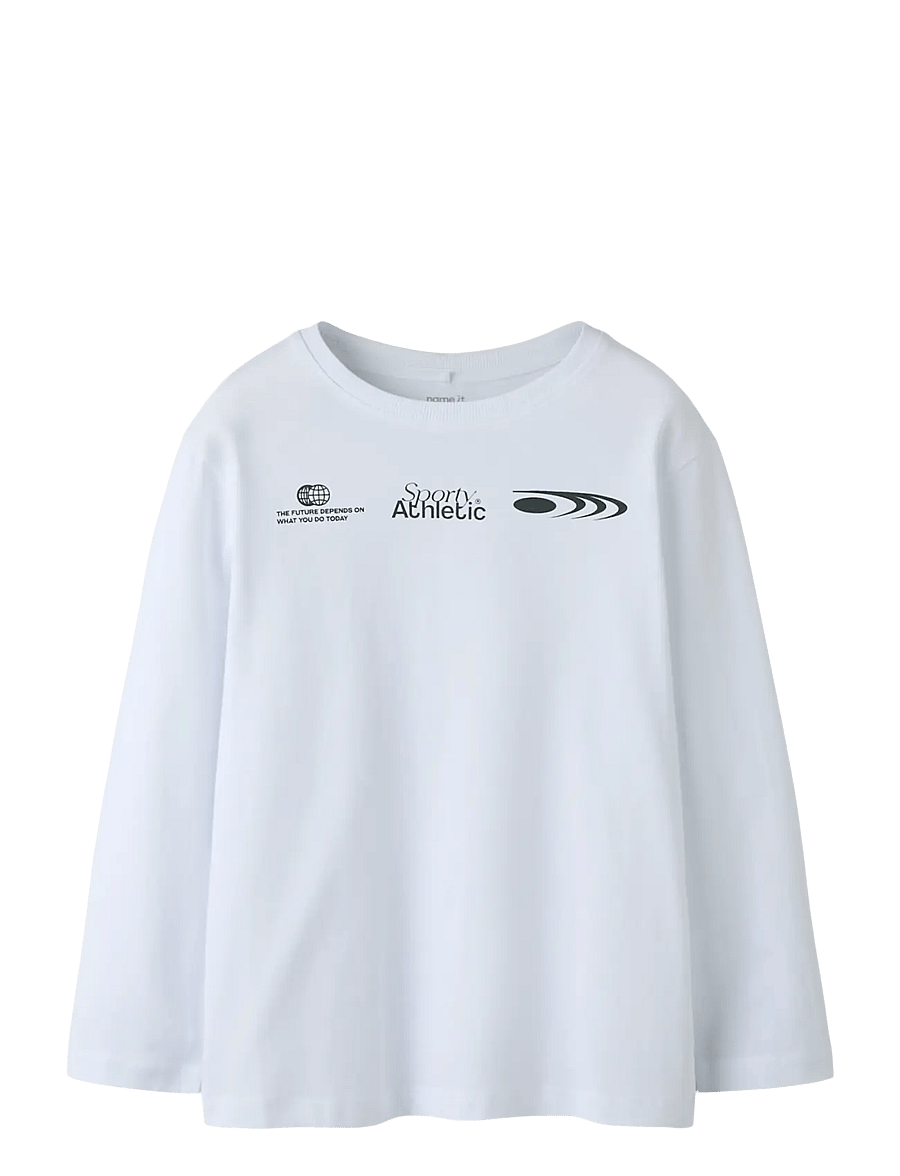 name it - NKMSEBASTIAN LS NREG TOP - langärmelig - bright white - 0