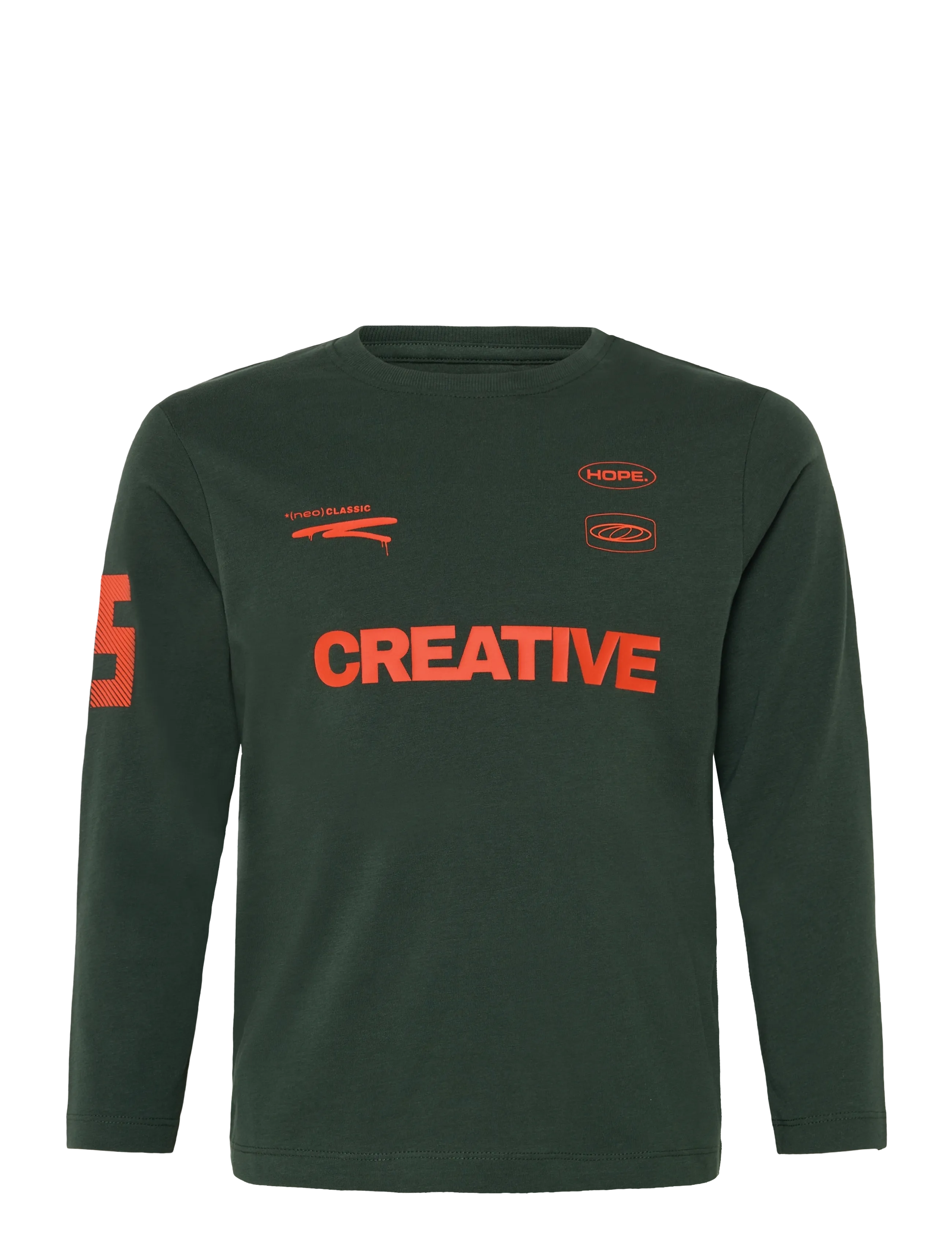 name it NKMSEBASTIAN LS NREG TOP - Oberteile & T-Shirts - DEEP FOREST / green