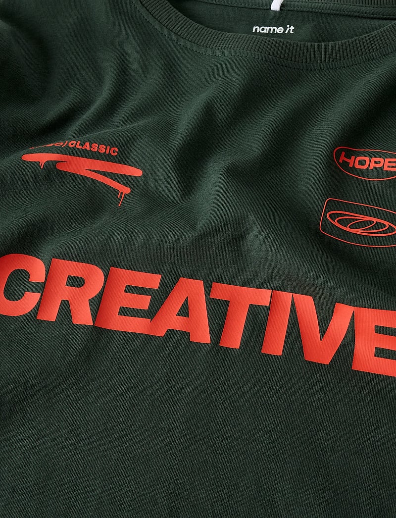 name it - NKMSEBASTIAN LS NREG TOP - langärmelig - deep forest - 3