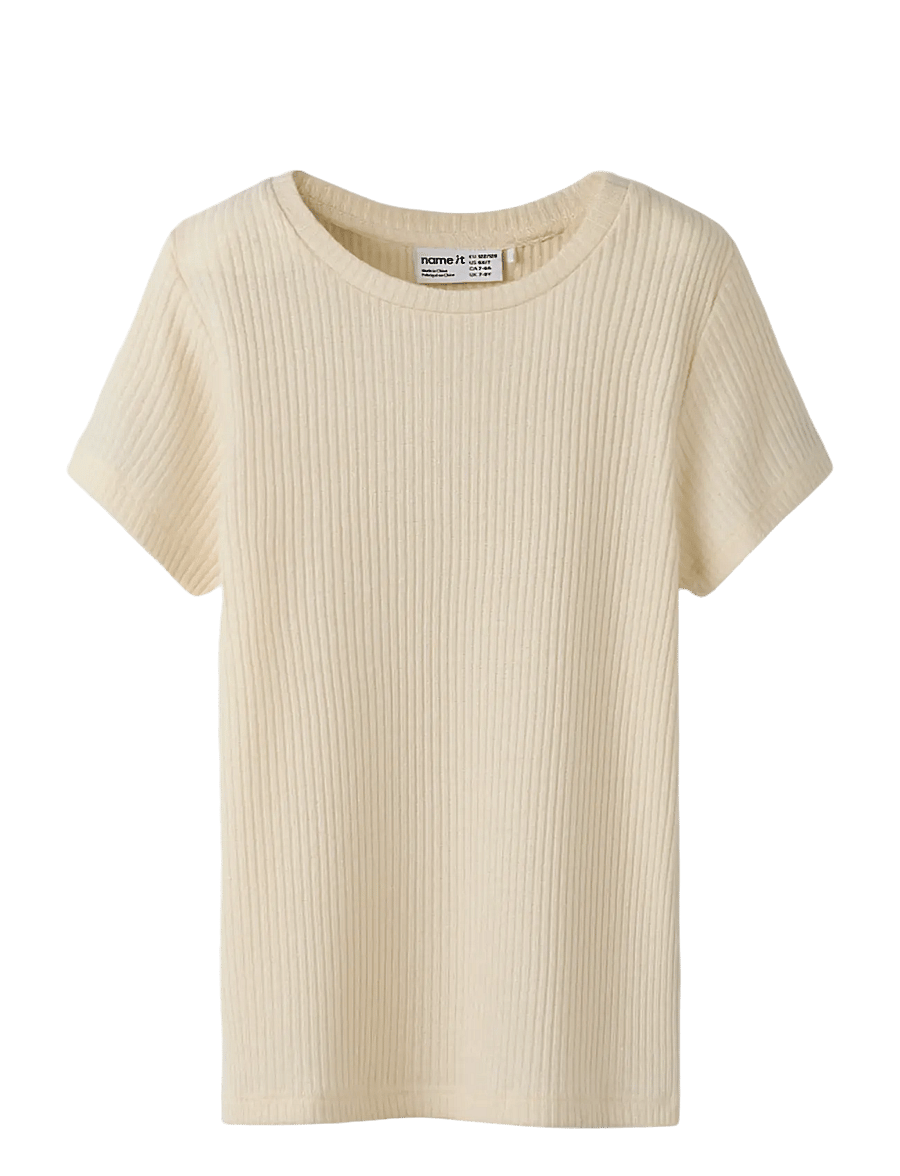 name it - NKFSISAN SS TOP - kortärmade t-shirts - buttercream - 1