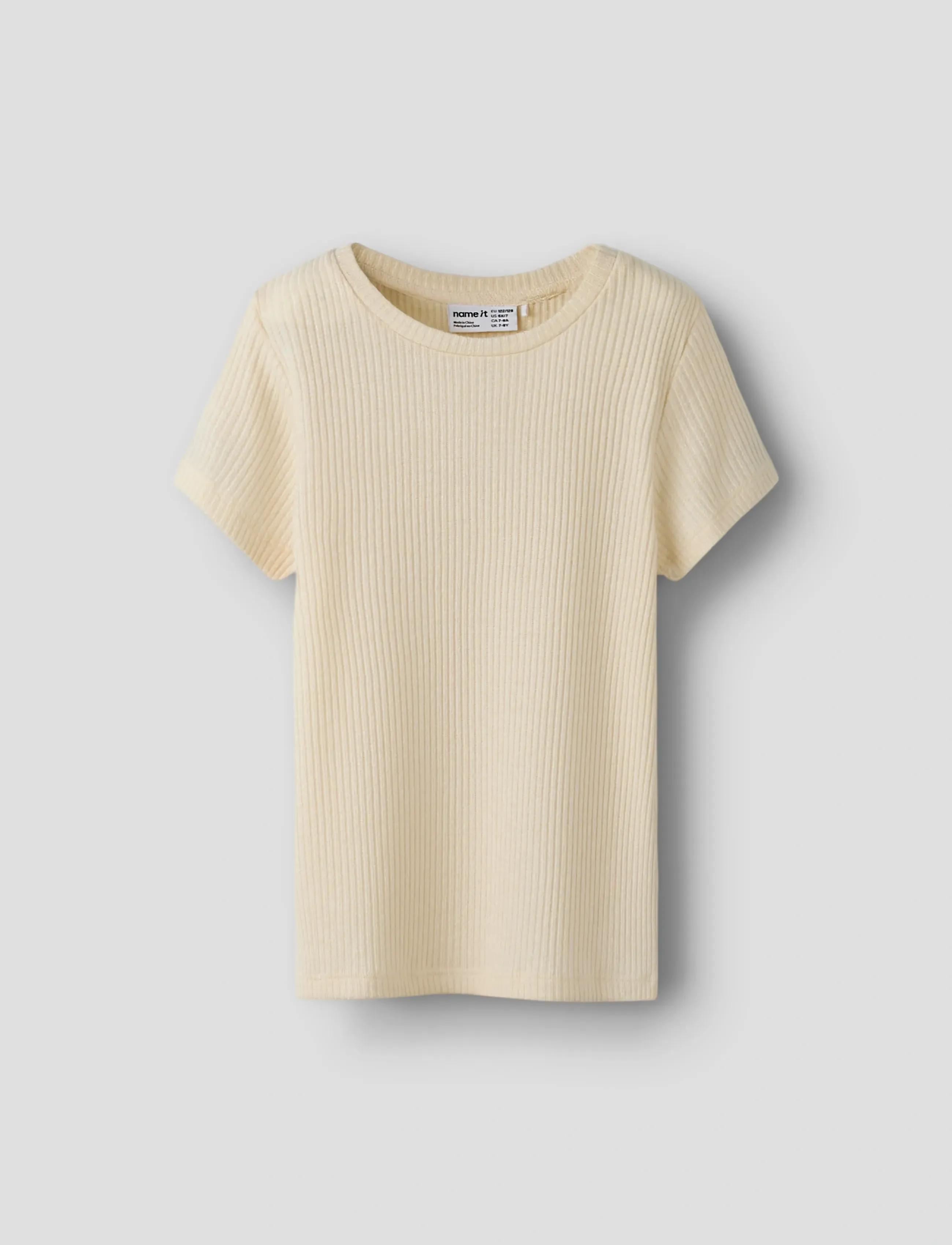 name it Nkfsisan Ss Top, 122-128, Cream, T-Shirts > Kortærmede, Børn