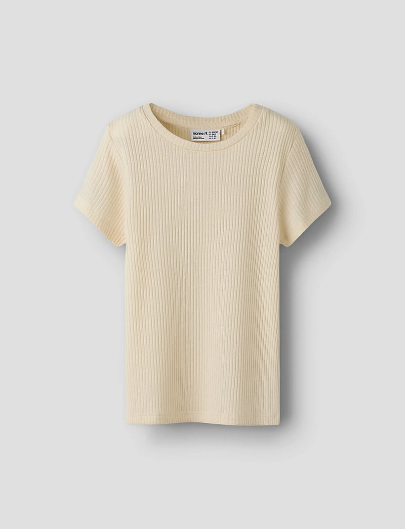 name it - NKFSISAN SS TOP - kortærmede t-shirts - buttercream - 0