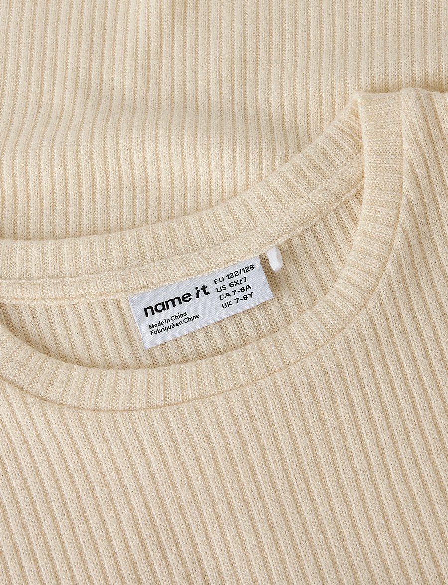name it - NKFSISAN SS TOP - kortärmade t-shirts - buttercream - 3