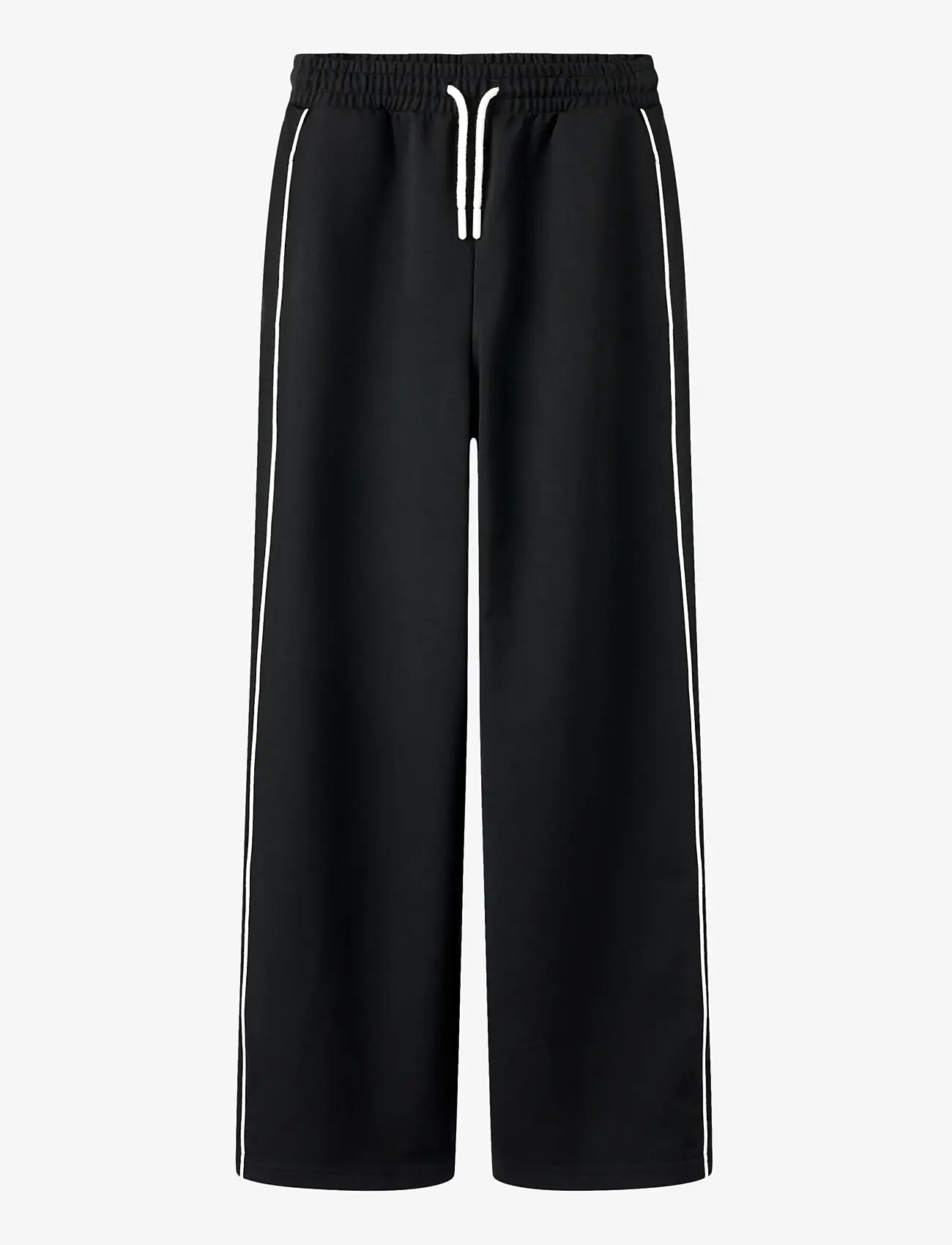 name it - NKFSISA WIDE PANT SWE UNB - dressipüksid - black - 1