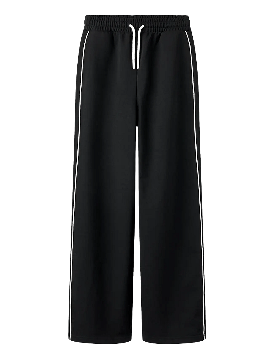 name it - NKFSISA WIDE PANT SWE UNB - jogginghosen - black - 1