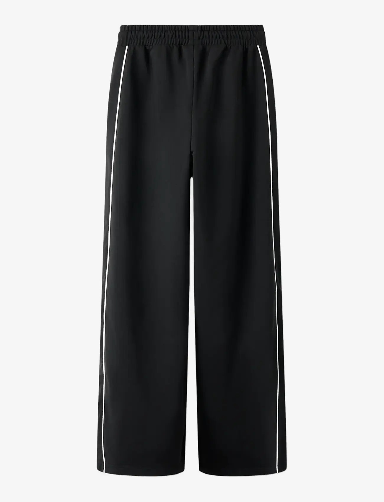 name it - NKFSISA WIDE PANT SWE UNB - dressipüksid - black - 2