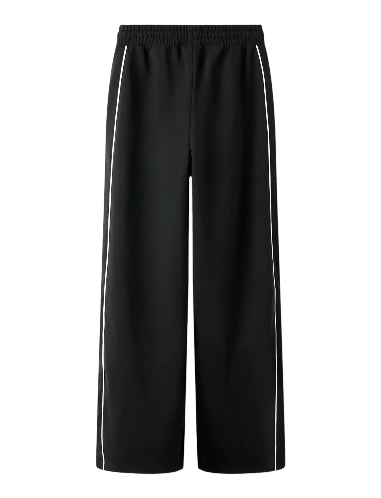 name it - NKFSISA WIDE PANT SWE UNB - mjukisbyxor - black - 2